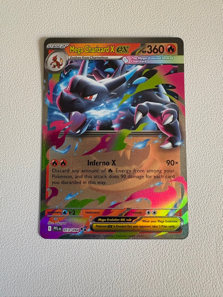 Mega Charizard Ex Phantasmal Flames Double Rare 013/094 Near Mint