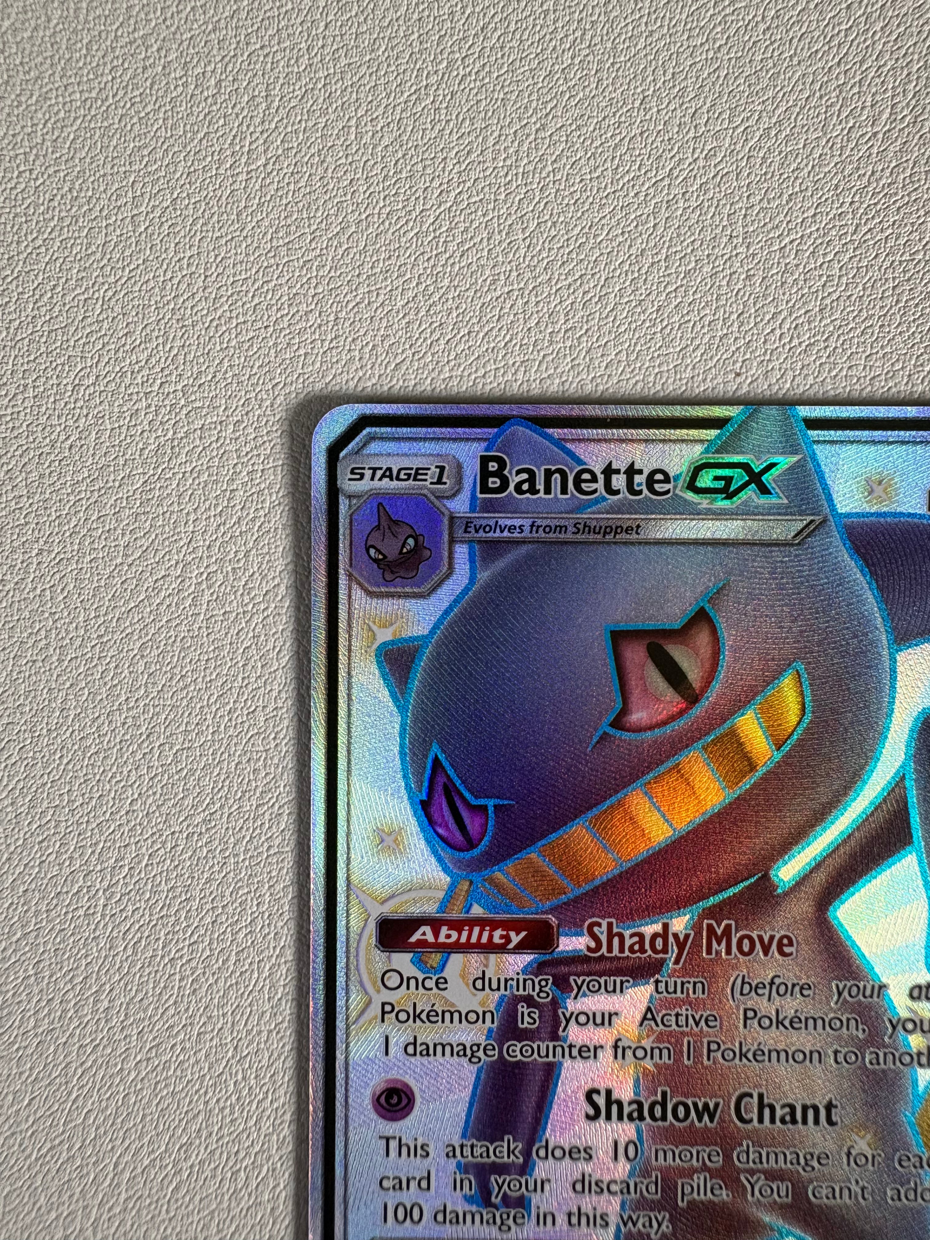 Banette GX Hidden Fates: Shiny Vault - Shiny Holo Rare -SV61/SV94 Near Mint