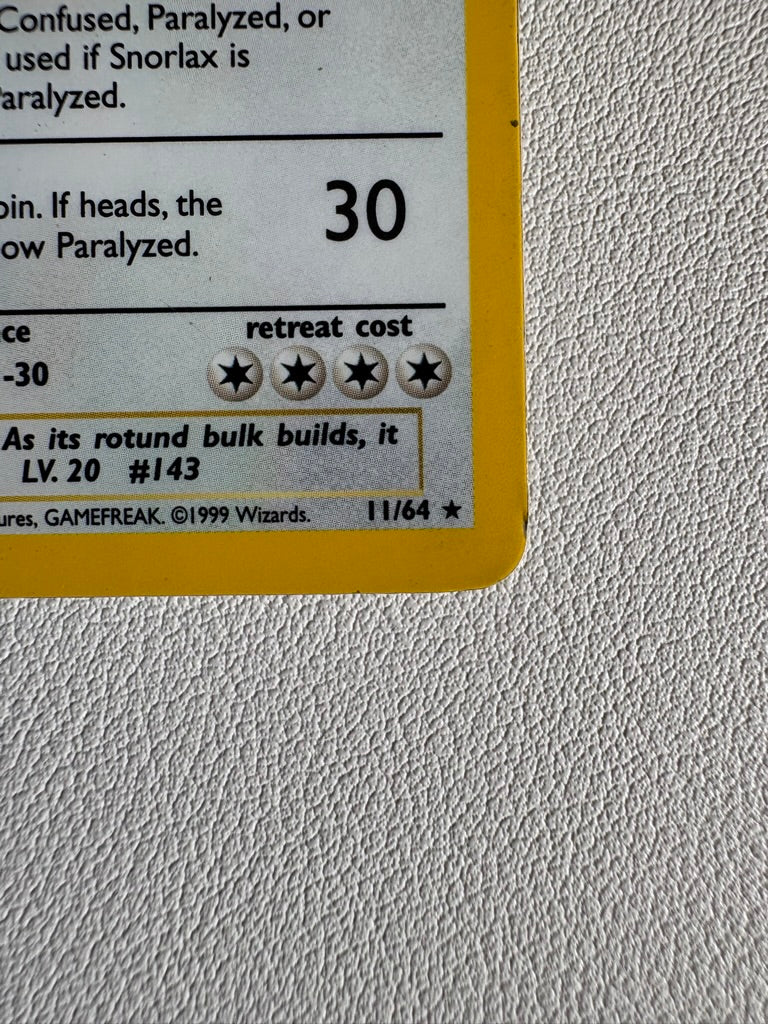 Snorlax Jungle Holo Rare Card WOTC 11/64 LP Condition