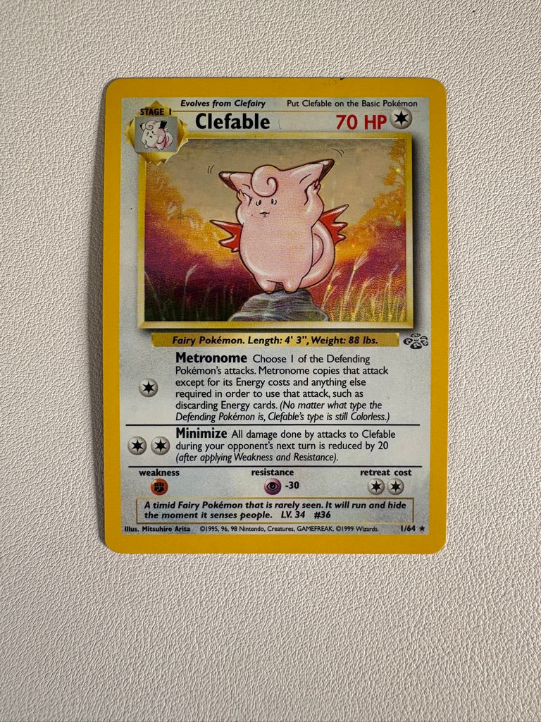 Clefable Jungle Card 17/64 Holo Rare WOTC 1999 NM/LP