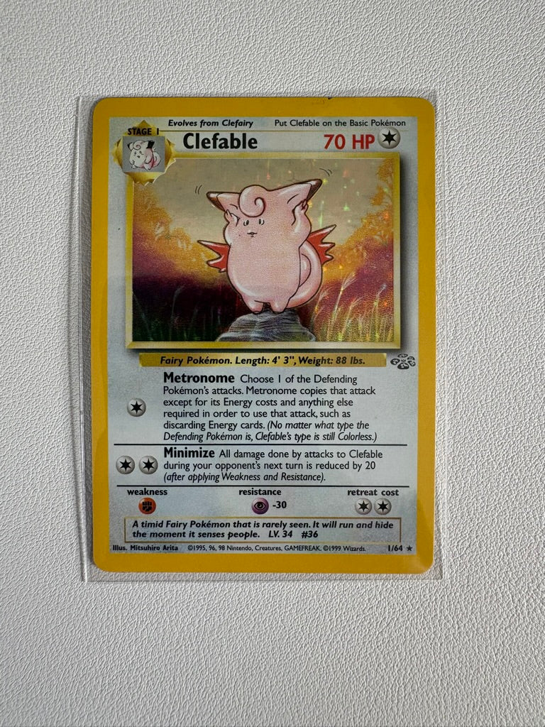 Clefable Jungle Card 17/64 Holo Rare WOTC 1999 NM/LP