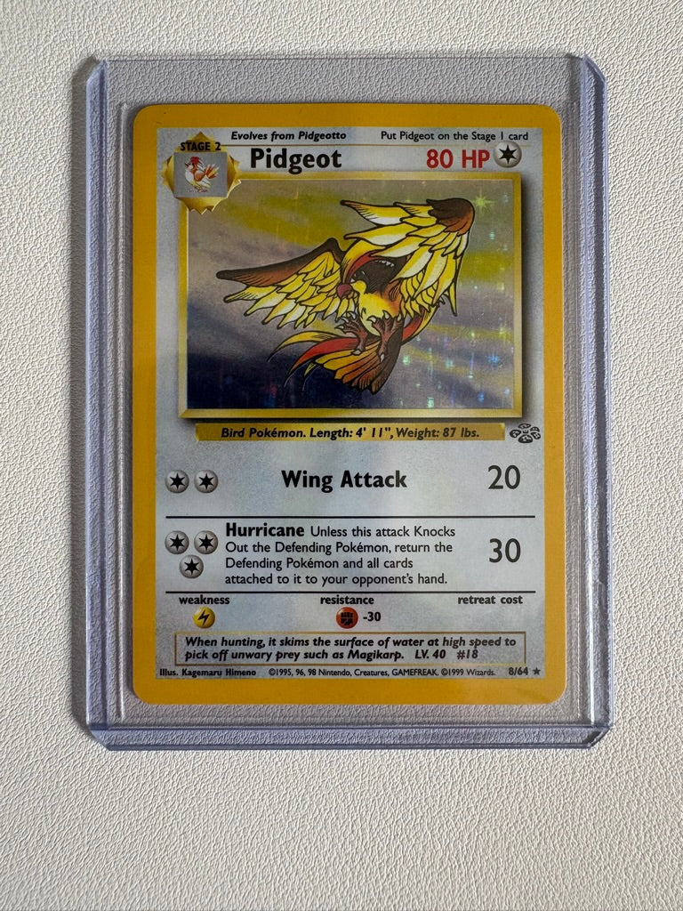 Pidgeot Holo Foil Rare Card 8/64 WOTC Jungle Unlimited 1999 NM-LP