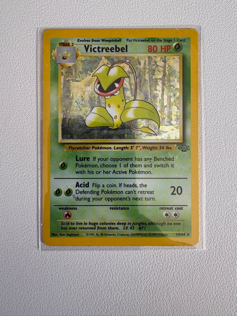 Pokémon TCG Victreebel Holo Rare Card 14/64 Jungle Set 1999 WOTC LP Condition
