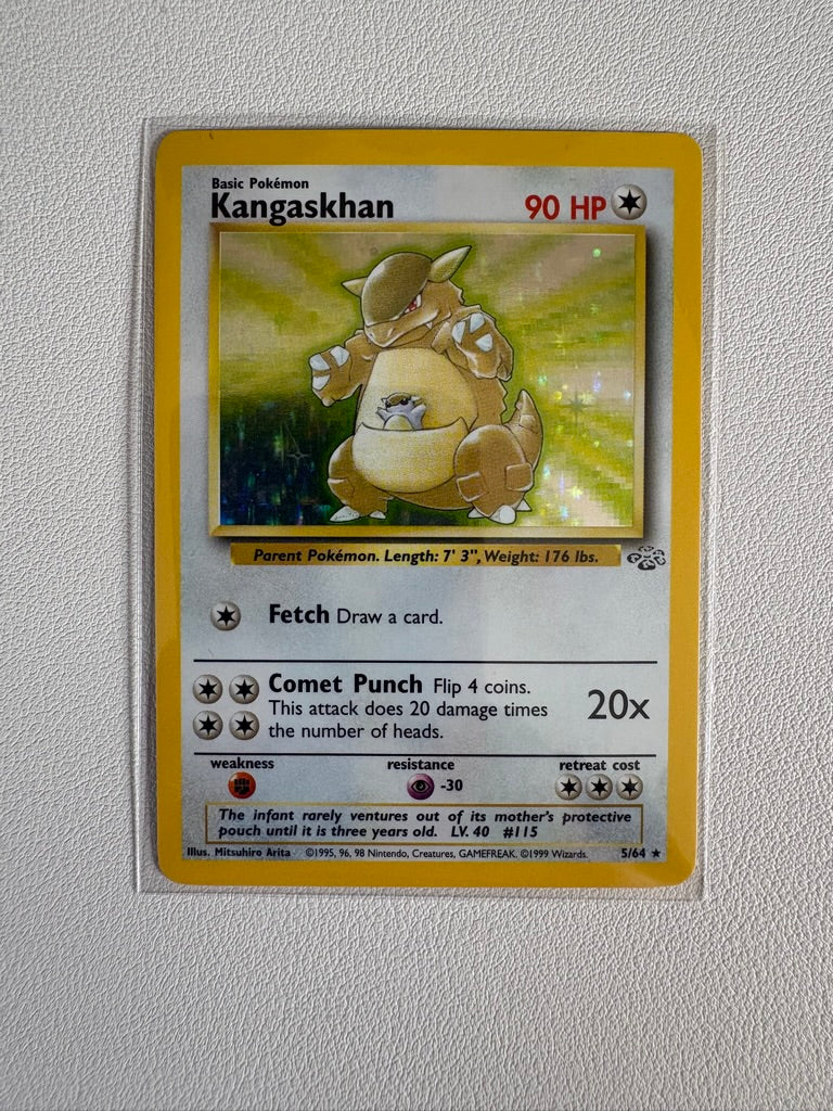 Jungle Kangaskhan Card 5/64 Rare Holo, Vintage 1999 WOTC Near Mint