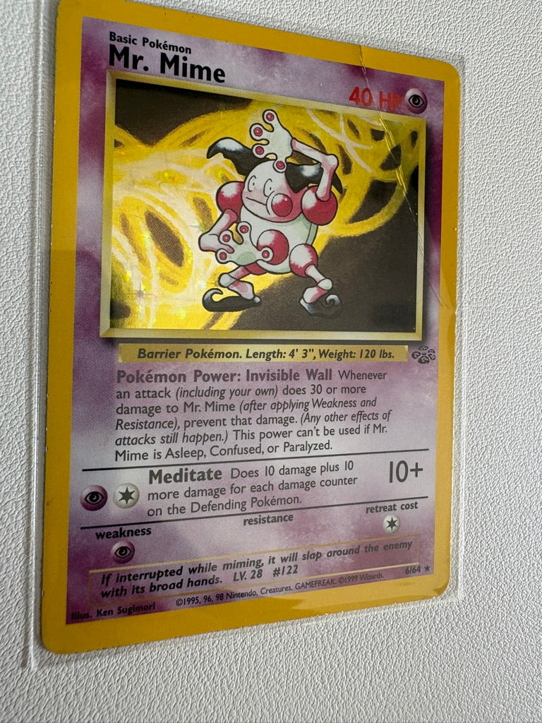 Mr. Mime Jungle Holo Card 6/64 Unlimited Rare MP/HP Condition