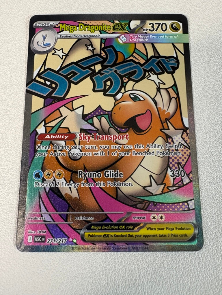 Mega Dragonite EX 271/217 Mega Attack Rare - Near Mint - Pack Fresh