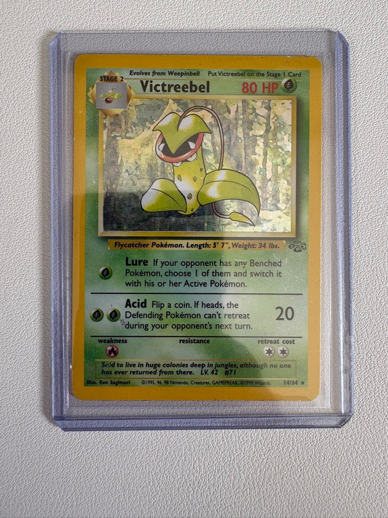 Pokémon TCG Victreebel Holo Rare Card 14/64 Jungle Set 1999 WOTC LP Condition